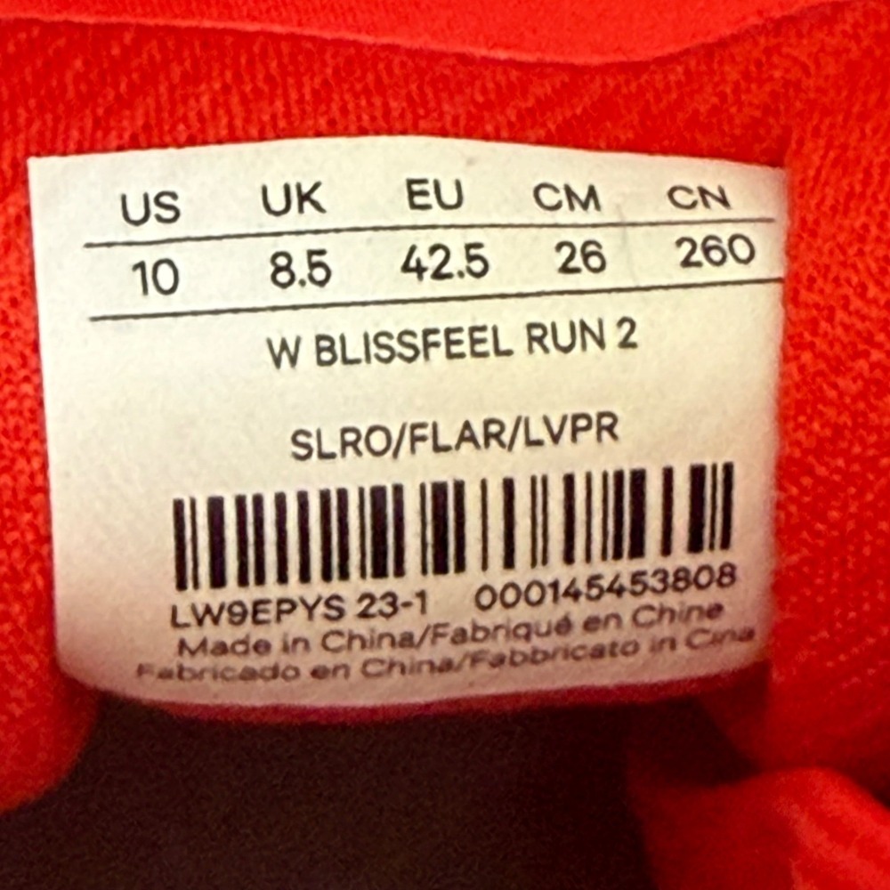 Lululemon Blissfeel 2 Running Shoes Womens 10 Solar Orange Flare LW9EPYS - Picture 6 of 10